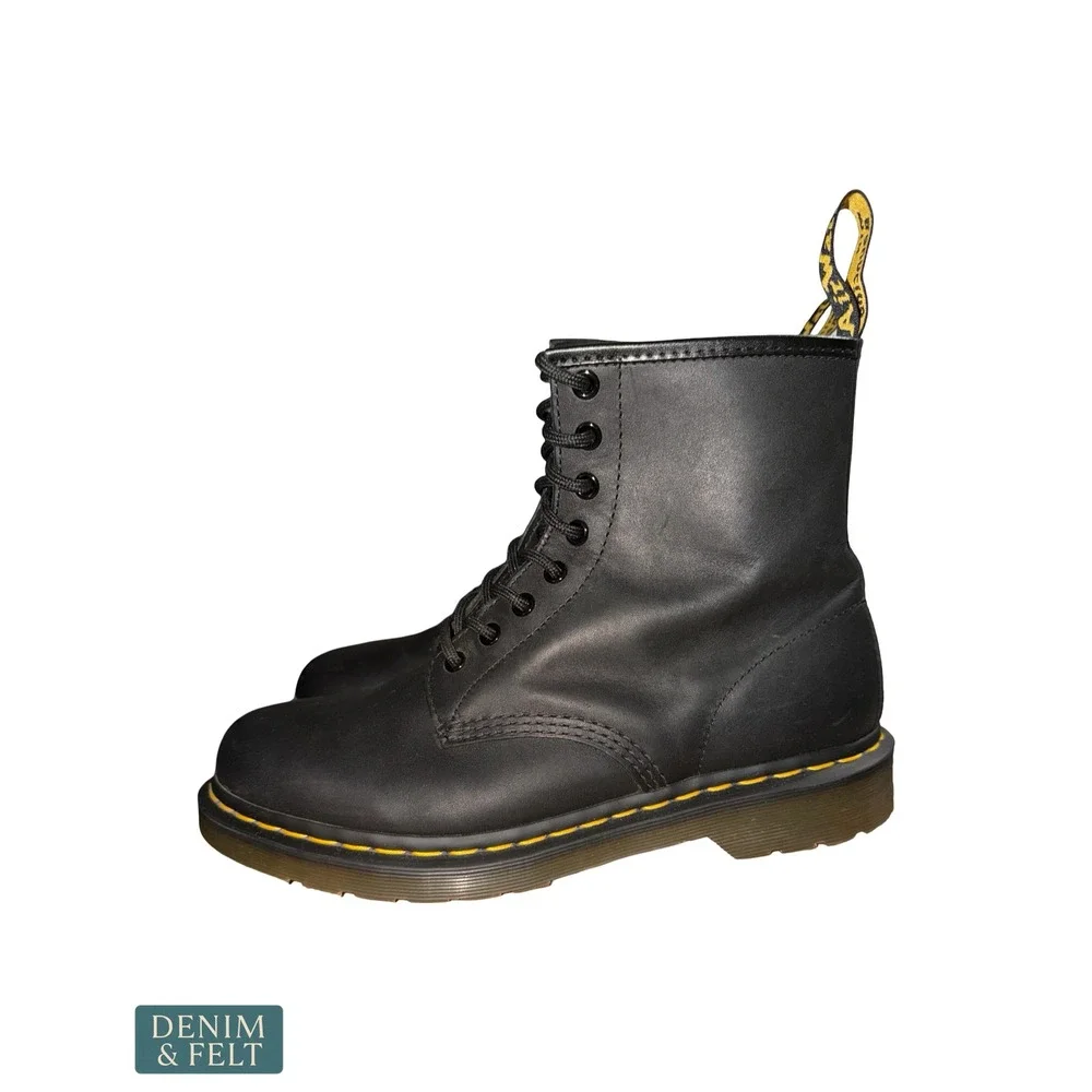 NEW Dr. Martens 1460 Smooth Leather Lace Up Boots Black W 10 M 9